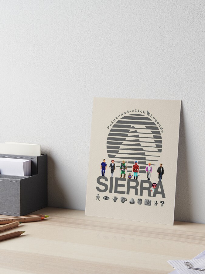 Sierra Online Logo (AQUA BLUE) - Gaming Heroes and Icons - Point and Click  Graphic Adventure PC Games! | Mounted Print