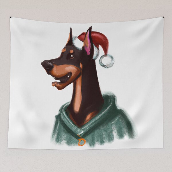 Item preview, Cute Dobermann Drawing designed and sold by WeHeartAnimals.