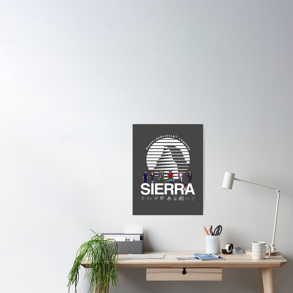 POINT AND CLICK LEGENDS - Sierra Online Logo (CYAN) - Gaming Heroes and  Icons - Graphic Adventure PC Games! | Poster