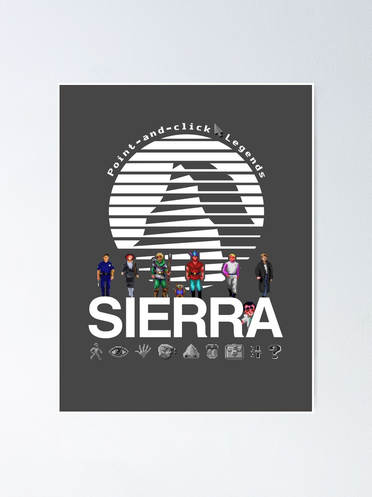 POINT AND CLICK LEGENDS - Sierra Online Logo (CYAN) - Gaming Heroes and  Icons - Graphic Adventure PC Games! | Poster