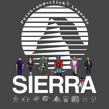 POINT AND CLICK LEGENDS - Sierra Online Logo (GREY) - Gaming Heroes and  Icons - Graphic Adventure PC Games! | Greeting Card