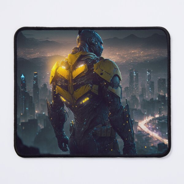Item preview, Cyberpunk Cyborg Guardian Overlook designed and sold by AICreateWorlds.