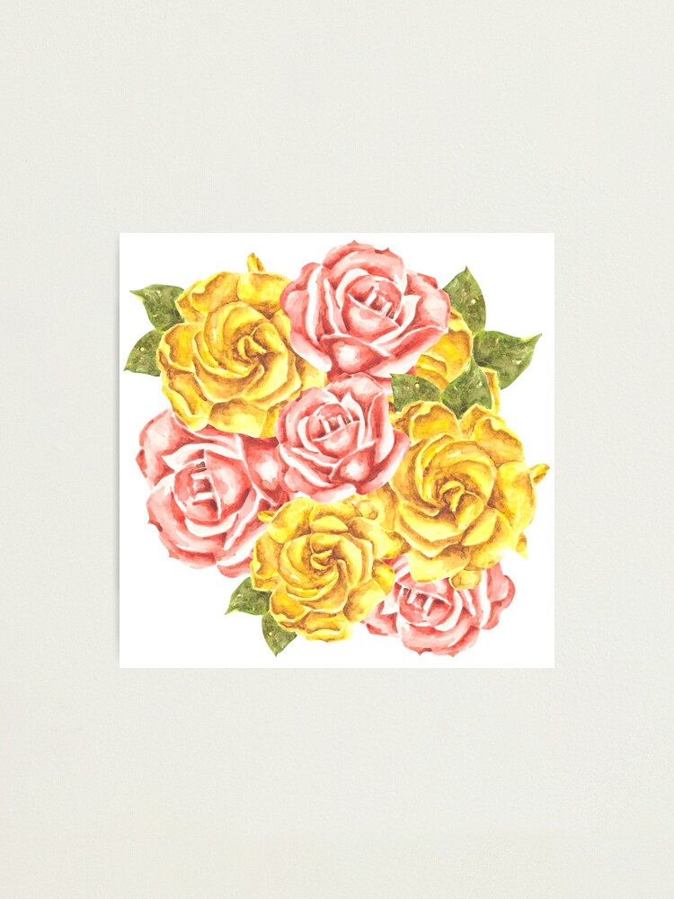 Alternate view of Pretty Watercolor Flowers Photographic Print