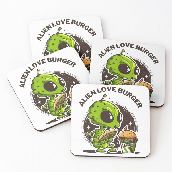 Item preview, Hamburger Fast food lover, Alien love burger designed and sold by YZO-Design.
