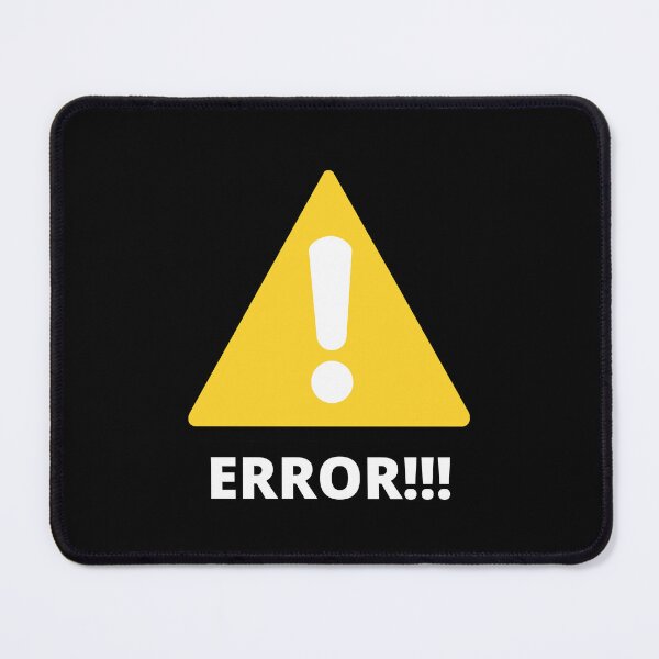 Item preview, ERROR text with sign, black background white text designed and sold by FunnyBunny110.