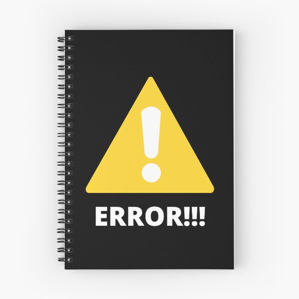 Item preview, ERROR text with sign, black background white text designed and sold by FunnyBunny110.