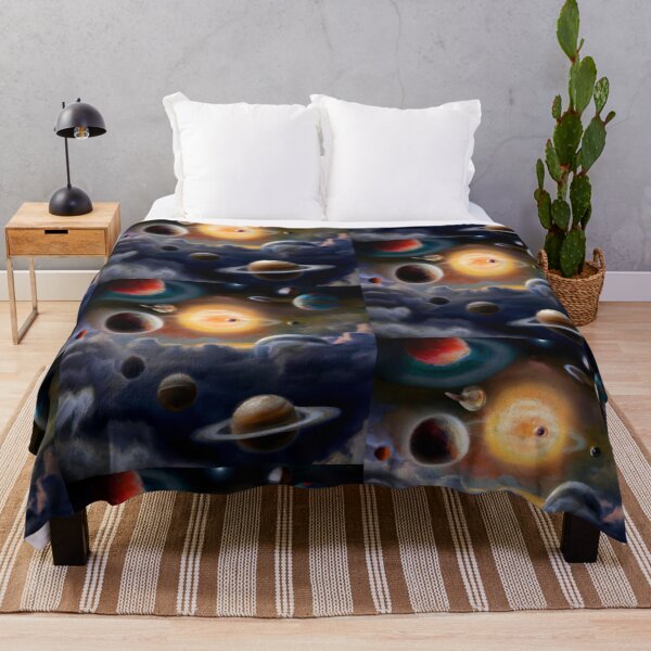 Item preview, Planets flying in an ocean of clouds designed and sold by Ideassbold.