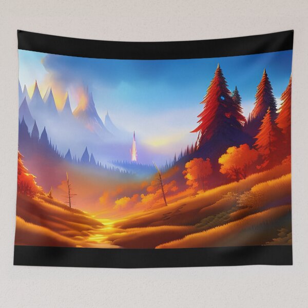 Item preview, Fiery forest, watercolor 2, Ai Generated Art  designed and sold by ACC .