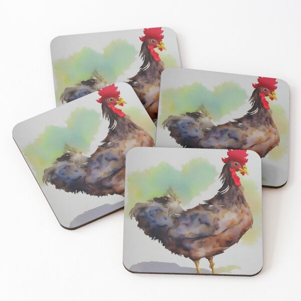 Artikelvorschau, Chicken highly detailed watercolor painting entworfen und verkauft von DrawItOnce.