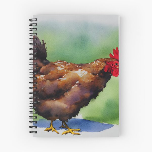 Item preview, Chicken highly detailed watercolor painting designed and sold by DrawItOnce.