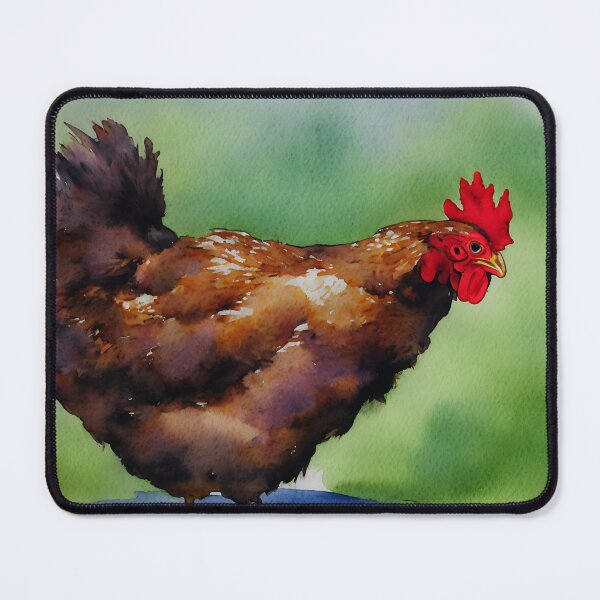 Item preview, Chicken highly detailed watercolor painting designed and sold by DrawItOnce.