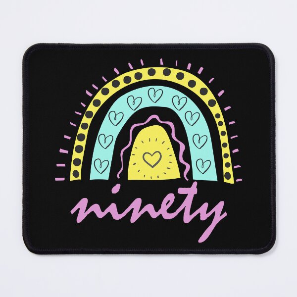 Item preview, Ninety Year Old Ninetieth Birthday Cute Fun Doodle Boho Rainbow designed and sold by LadySaltwater.