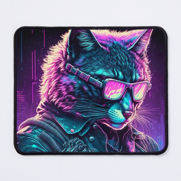 Item preview, Cool Cat Portrait Cyber Future Style designed and sold by KoolArtDistrict.