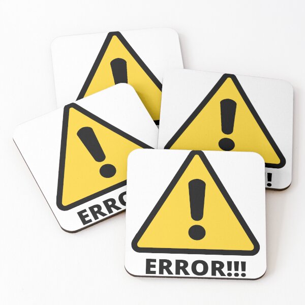 Item preview, ERROR text with sign, white background black text designed and sold by FunnyBunny110.
