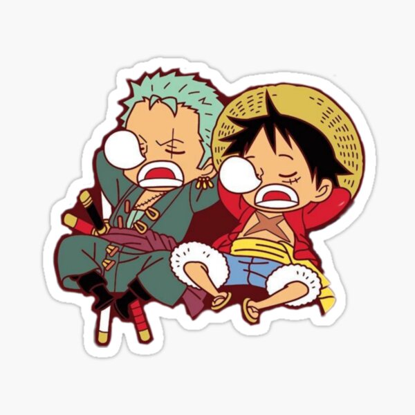 Monkey D Luffy et roronoa Zoro dormir - one piece Sticker