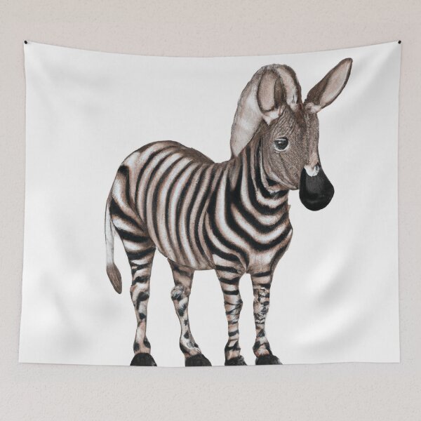 Item preview, Cute Quagga Drawing designed and sold by WeHeartAnimals.