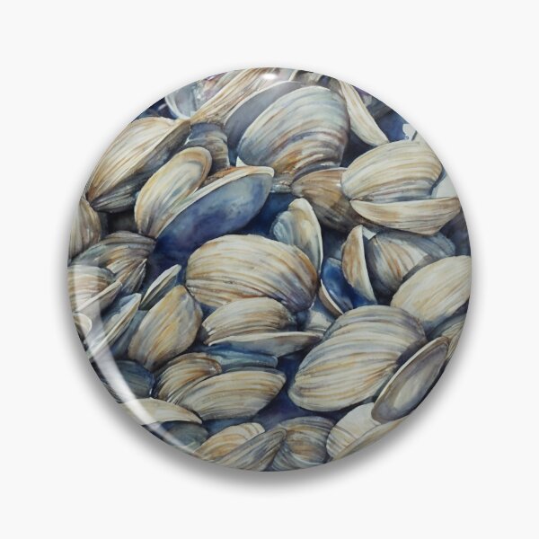 Item preview, Clams highly detailed watercolor painting designed and sold by DrawItOnce.