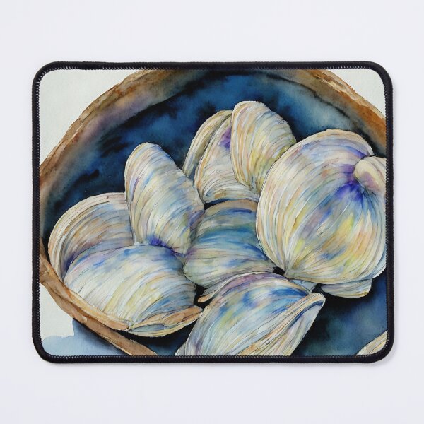 Item preview, Clams highly detailed watercolor painting designed and sold by DrawItOnce.