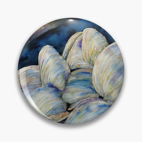 Item preview, Clams highly detailed watercolor painting designed and sold by DrawItOnce.