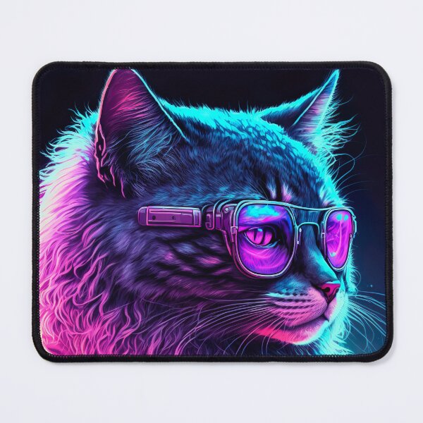 Item preview, Cool Cat Portrait Cyber Future Style designed and sold by KoolArtDistrict.