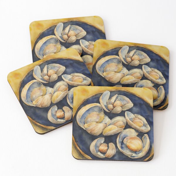 Item preview, Clams highly detailed watercolor painting designed and sold by DrawItOnce.
