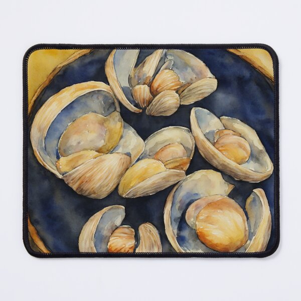 Item preview, Clams highly detailed watercolor painting designed and sold by DrawItOnce.