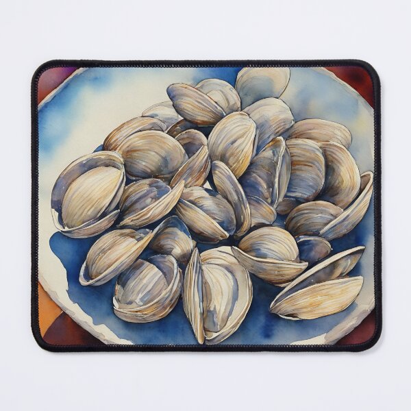 Item preview, Clams highly detailed watercolor painting designed and sold by DrawItOnce.