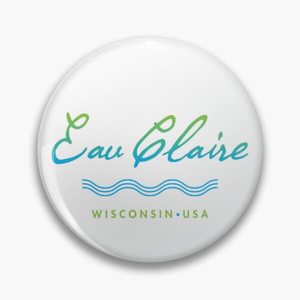 Item preview, Eau Claire Wisconsin Typographic River Design designed and sold by Futurebeachbum.
