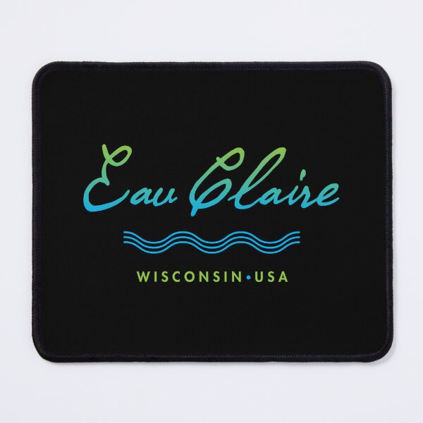 Item preview, Eau Claire Wisconsin Typographic River Design designed and sold by Futurebeachbum.