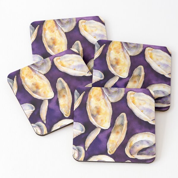 Item preview, Clams highly detailed watercolor painting designed and sold by DrawItOnce.