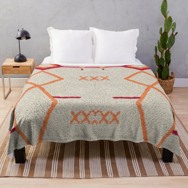 Item preview, Vintage Oriental Moroccan Berber Rug Artwork designed and sold by SpaceBazaar.