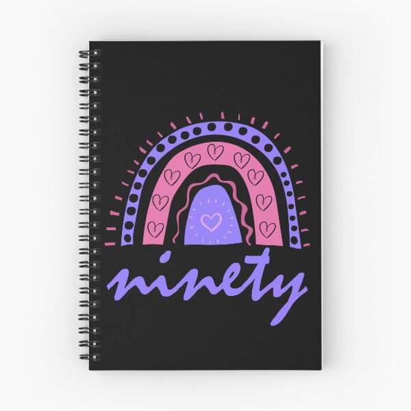 Item preview, Ninety Year Old Ninetieth Birthday Cute Fun Doodle Boho Rainbow designed and sold by LadySaltwater.