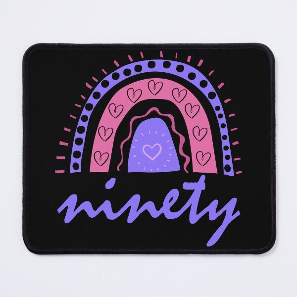 Item preview, Ninety Year Old Ninetieth Birthday Cute Fun Doodle Boho Rainbow designed and sold by LadySaltwater.