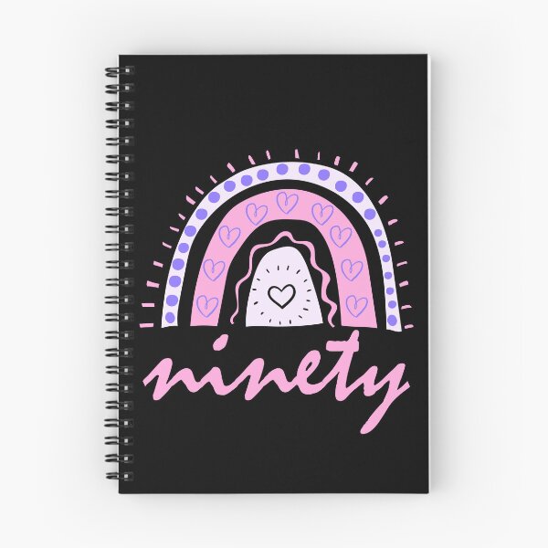 Item preview, Ninety Year Old Ninetieth Birthday Cute Fun Doodle Boho Rainbow designed and sold by LadySaltwater.