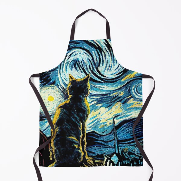 Item preview, Cool Cat Portrait - Van Gogh The Starry Night Style designed and sold by KoolArtDistrict.