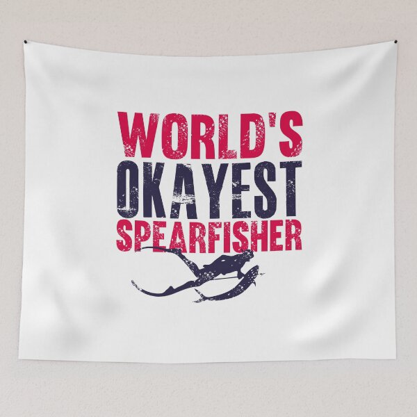 Item preview, world's okayest Spearfisher - best freediving & spearfishing gift idea for a deep blue ocean bottom lovers designed and sold by Live  Today.