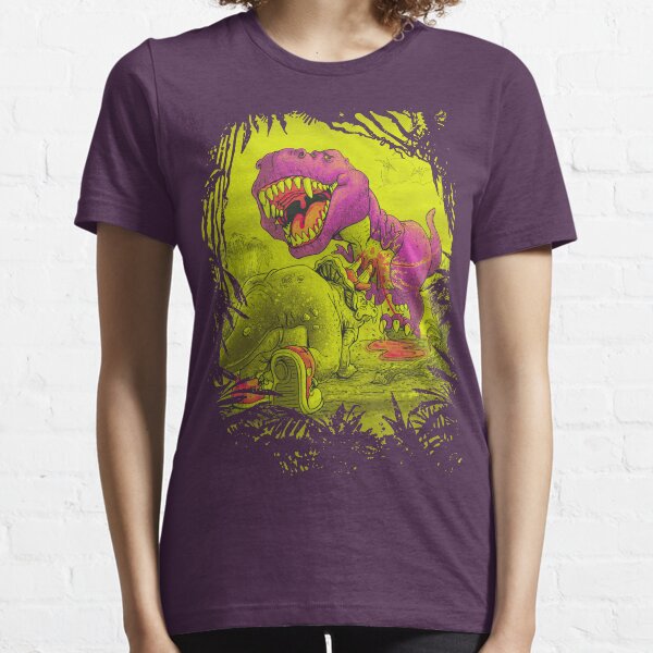 Bloody Extinction of Purple T Rex Dinosaur Essential T-Shirt