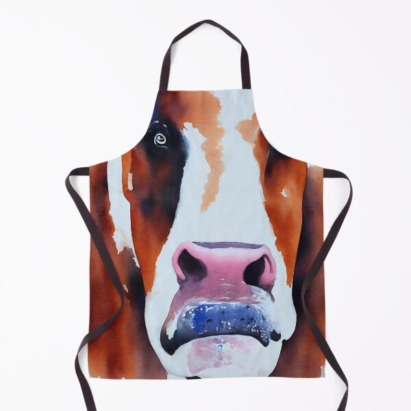 Artikelvorschau, Cow highly detailed watercolor painting entworfen und verkauft von DrawItOnce.