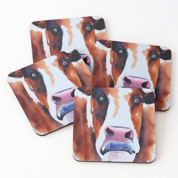Artikelvorschau, Cow highly detailed watercolor painting entworfen und verkauft von DrawItOnce.