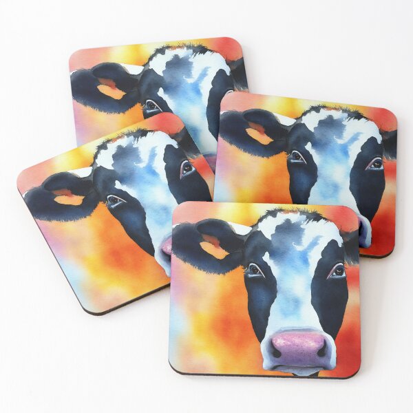Artikelvorschau, Cow highly detailed watercolor painting entworfen und verkauft von DrawItOnce.