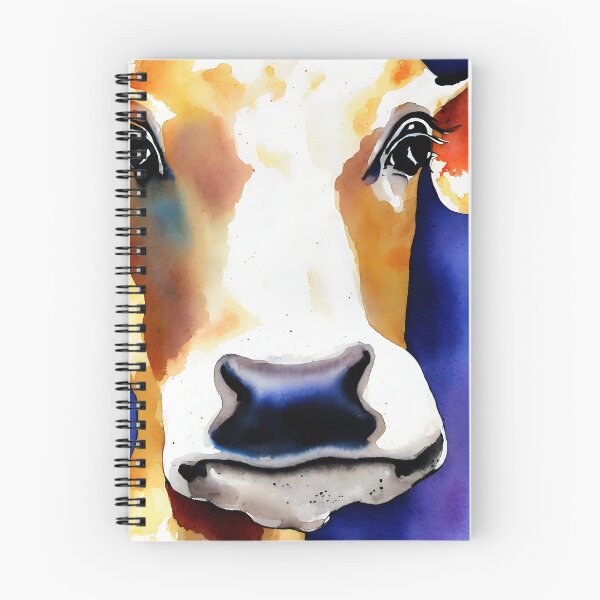 Artikelvorschau, Cow highly detailed watercolor painting entworfen und verkauft von DrawItOnce.