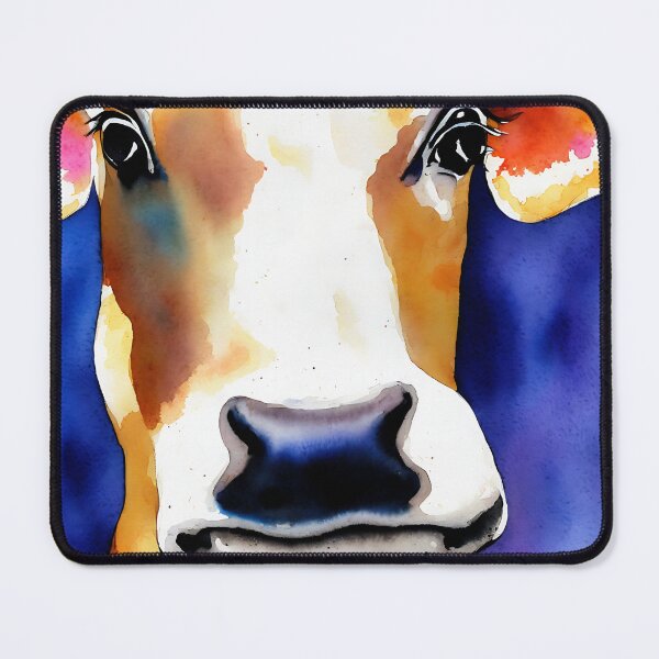 Artikelvorschau, Cow highly detailed watercolor painting entworfen und verkauft von DrawItOnce.