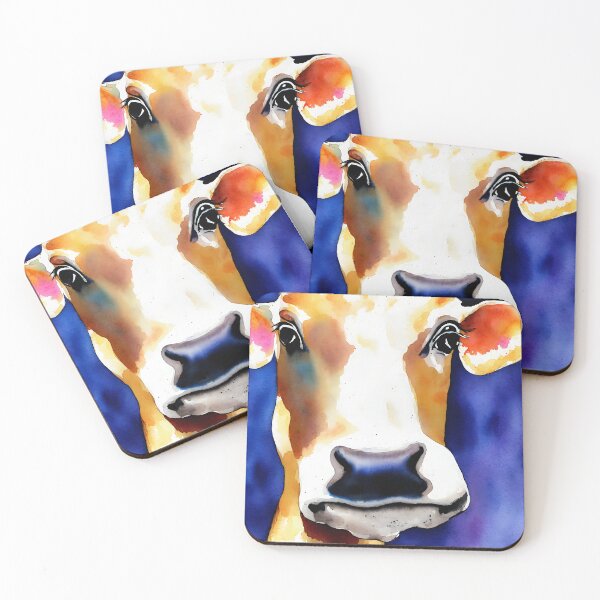Artikelvorschau, Cow highly detailed watercolor painting entworfen und verkauft von DrawItOnce.