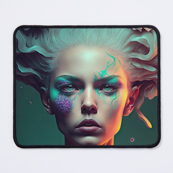Item preview, Beautiful woman in weird bizarre fashion look, digital drawing designed and sold by mrlongfield.
