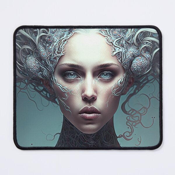 Item preview, Beautiful woman in weird bizarre fashion look, digital drawing designed and sold by mrlongfield.