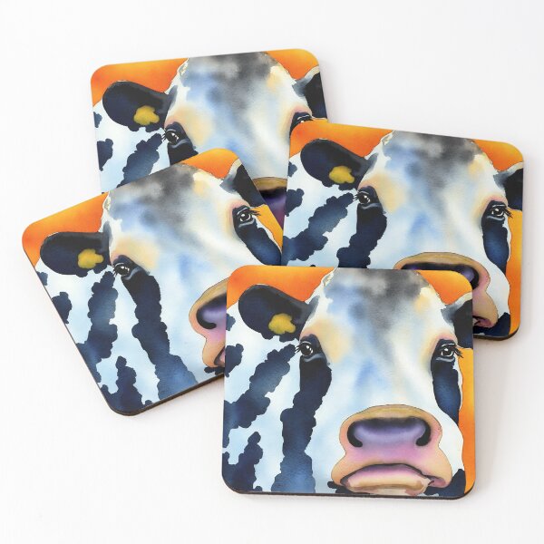 Item preview, Cow highly detailed watercolor painting designed and sold by DrawItOnce.
