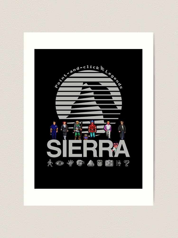 POINT AND CLICK LEGENDS - Sierra Online Logo (WHITE) - Gaming Heroes and  Icons - Graphic Adventure PC Games! | Mouse Pad