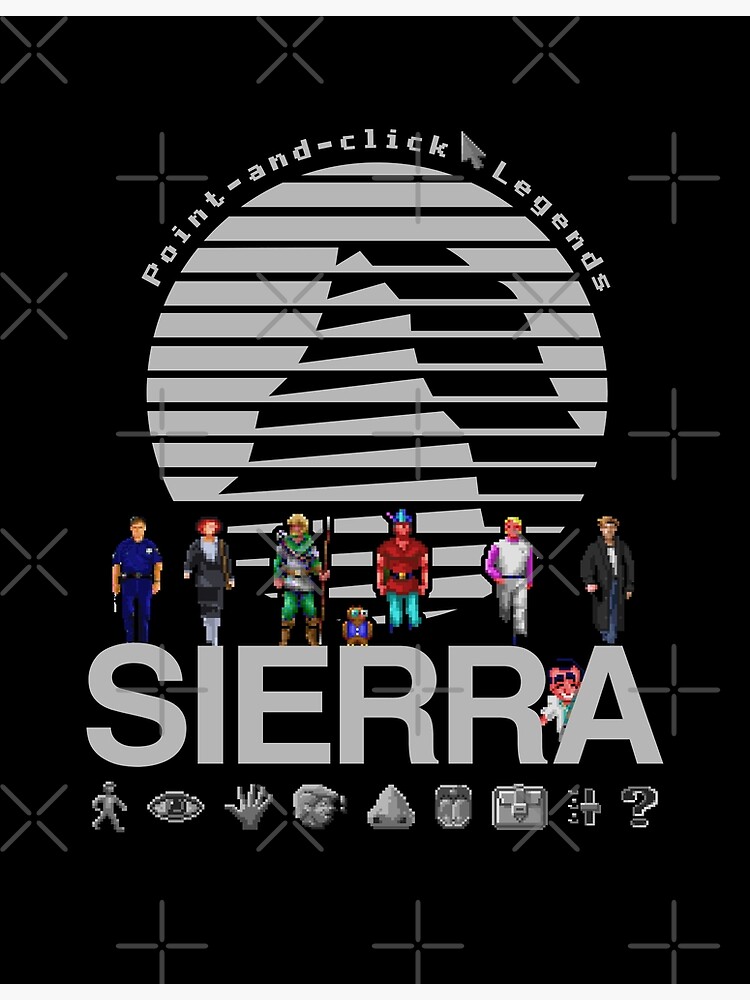 POINT AND CLICK LEGENDS - Sierra Online Logo (GREY) - Gaming Heroes and  Icons - Graphic Adventure PC Games! | Greeting Card