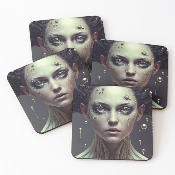 Item preview, Beautiful woman in weird bizarre fashion look, digital drawing designed and sold by mrlongfield.