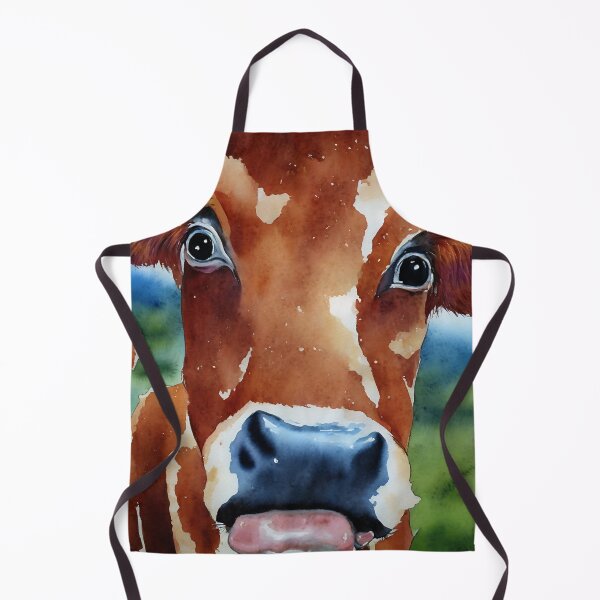 Artikelvorschau, Cow highly detailed watercolor painting entworfen und verkauft von DrawItOnce.